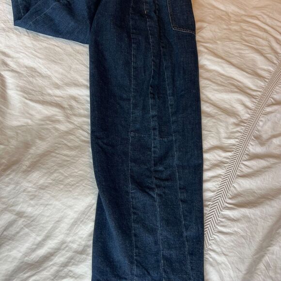 Old Navy Women's High-Waisted Barrel Ankle Jeans dark wash size 14 - Picture 9 of 14